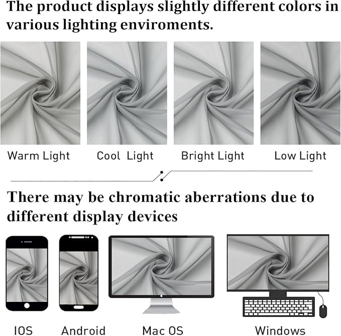 Light Grey Sheer Curtains 84 Inch Length 2 Panels, Balance Light & Privacy - Image 7