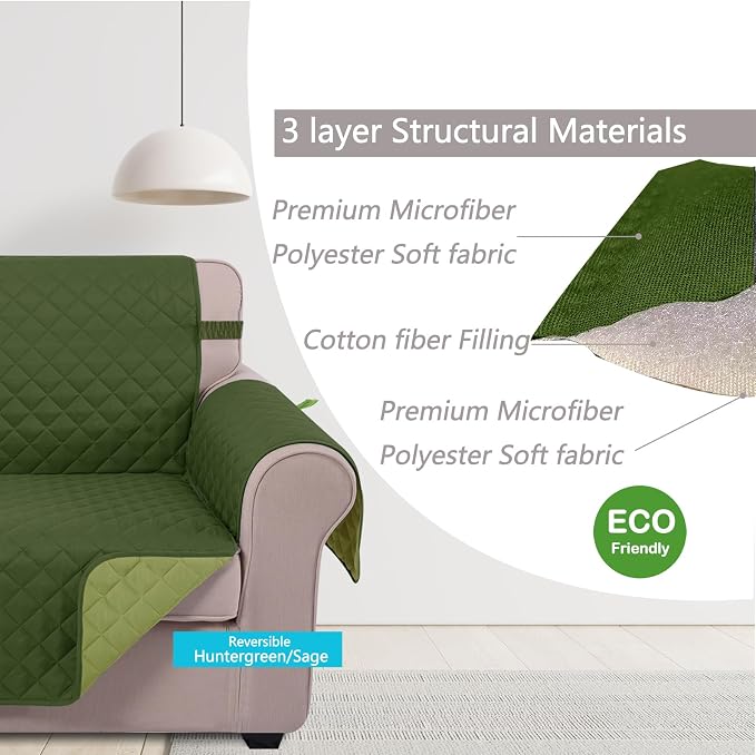 U-NICE HOME Reversible Sofa Cover Couch Cover - Image 4