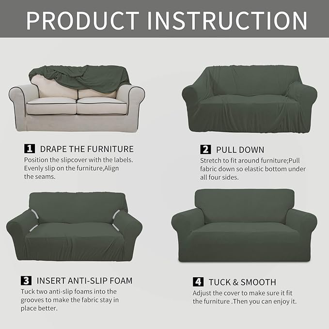 Easy-Going Stretch Oversized Sofa Slipcover 1-Piece Sofa Cover Furniture - Image 5