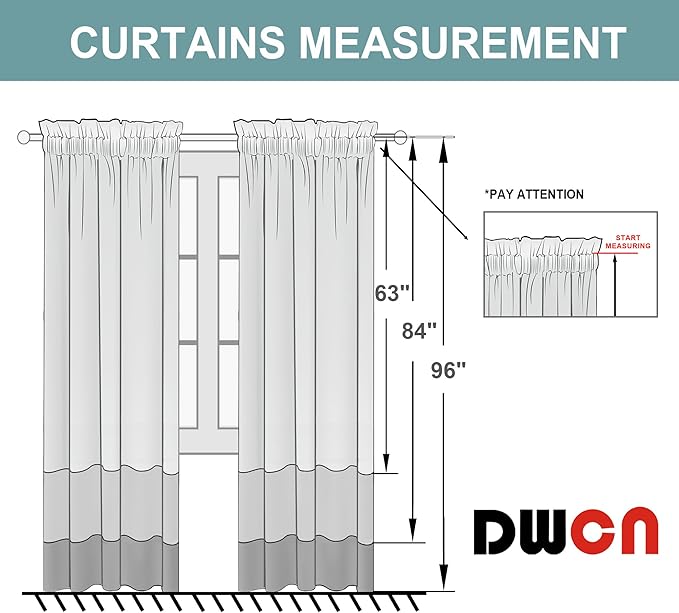 DWCN Beige Curtains for Bedroom Thermal Insulated Room Darkening Drapes for - Image 8