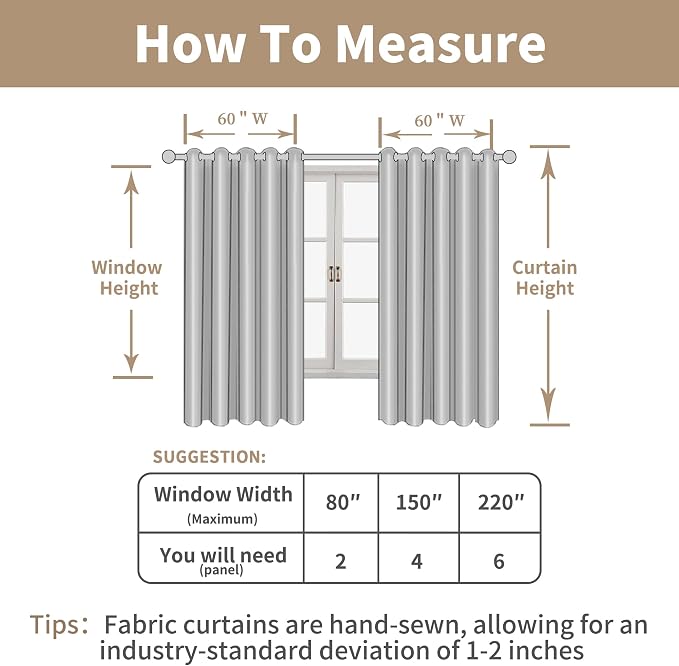 Linen Curtains 63 Inch Length for Living Room, Linen Light Filtering Boho Semi - Image 8