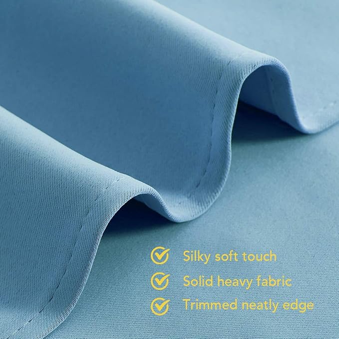 NICETOWN Teal Blue Blackout Curtain Panels - Image 5