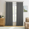 Grey Blackout Curtains 105 Inches Long 2 Panels Set, 60 Inch Wide Pinch Pleated by KEQIAOSUOCAI