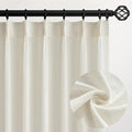 Topfinel 105 Inch Curtains 2 Panels Set, Two Packs Pinch Pleat Back Tab Linen by Topfinel