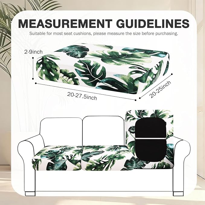 hyha 12Pcs Patio Cushion Covers, Stretch Outdoor Couch Cushion Covers, Washable - Image 2
