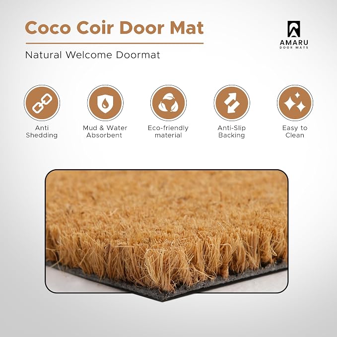 Coir Welcome Mat, Welcome to Our Home, 17x29 in | 100% Natural Coir, - Image 5