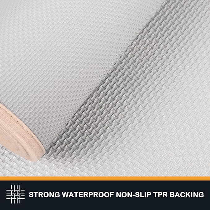 PURRUGS Dirt Trapping Door Mat 32" x 70", Non-Slip/Skid Machine Washable Entryway Rug, Dog Doormat, Super Absorbent Welcome Mat for Muddy Wet Shoes and Paws, Beige