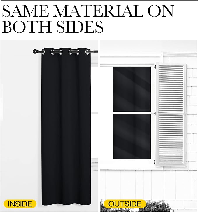NICETOWN Halloween Patio Blackout Curtain Shades, 2 Panels, 55 inches x 108 - Image 6