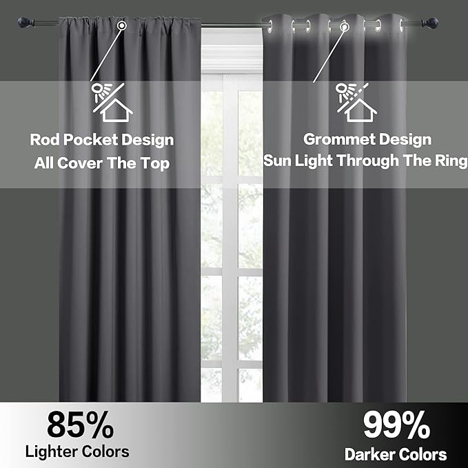 RYB HOME Short Blackout Curtains - Image 6