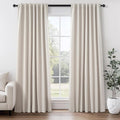 Long Curtains 108 inch Long 2 Panels, Total Blackout Curtain Wide Elegant by Topfinel
