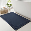 RESARE Waffle Bath Mat for Bathroom, Non Slip Bathroom Rugs 17"x24" Navy | by Resare