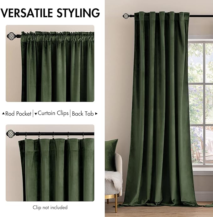 MIULEE Velvet Curtains 102 inches - Image 2