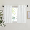 NICETOWN White Semi Sheer Linen Kitchen Curtains 36 inch Length, Rod Pocket & by NICETOWN