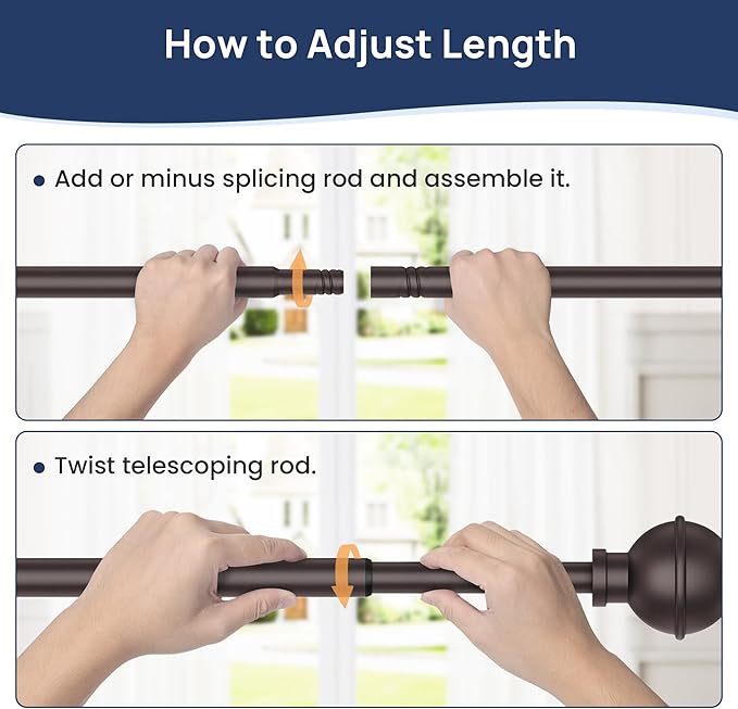 ENJOYBASICS No Drill Curtain Rods - Image 5