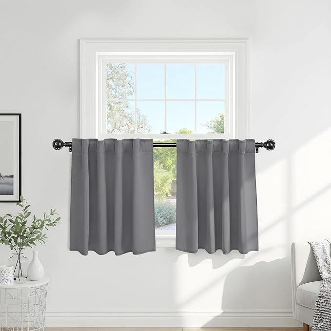PONY DANCE Kitchen Curtains 36 inches Length by PONYDANCE