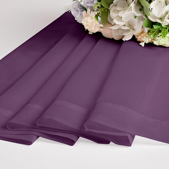 OWENIE Plum Sheer Curtains, Sheer Curtains 84 Inches Long 2 Panels Set - Image 7