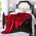 Red Fleece Plush Throw Blanket 90"x90"for Couch Sofa Fuzzy Cozy Flannel | Super by JIAHANNHA