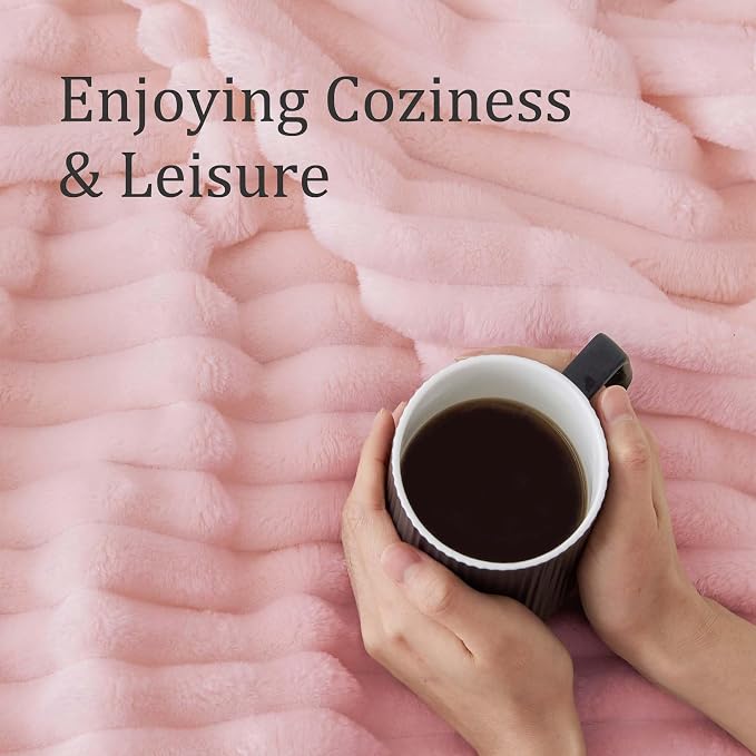 BEDELITE Fleece Pink Throw Blanket - Image 5