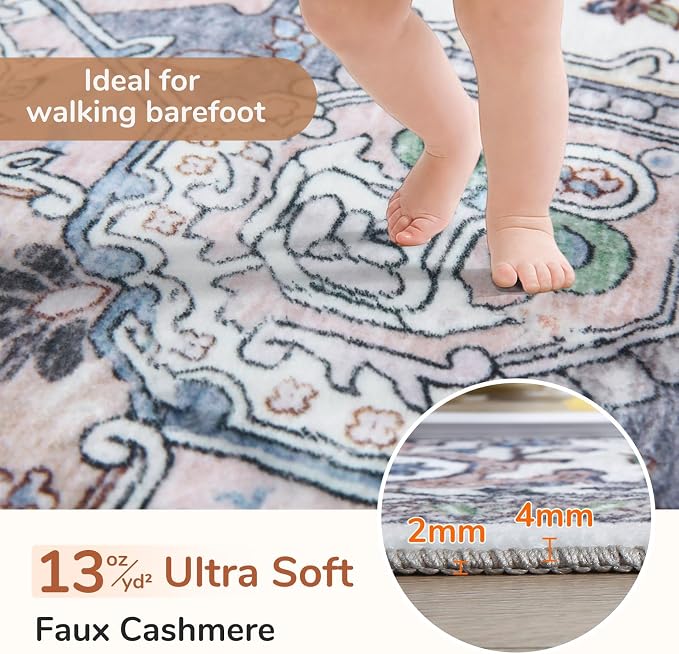 OPPODREAM Soft Round Rug 4ft, Washable Circle Rug 4ft - Image 2