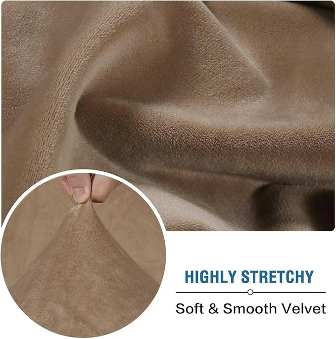 H.VERSAILTEX Velvet Stretch Individual Couch Cushion Cover Plush Slipcover - Image 5