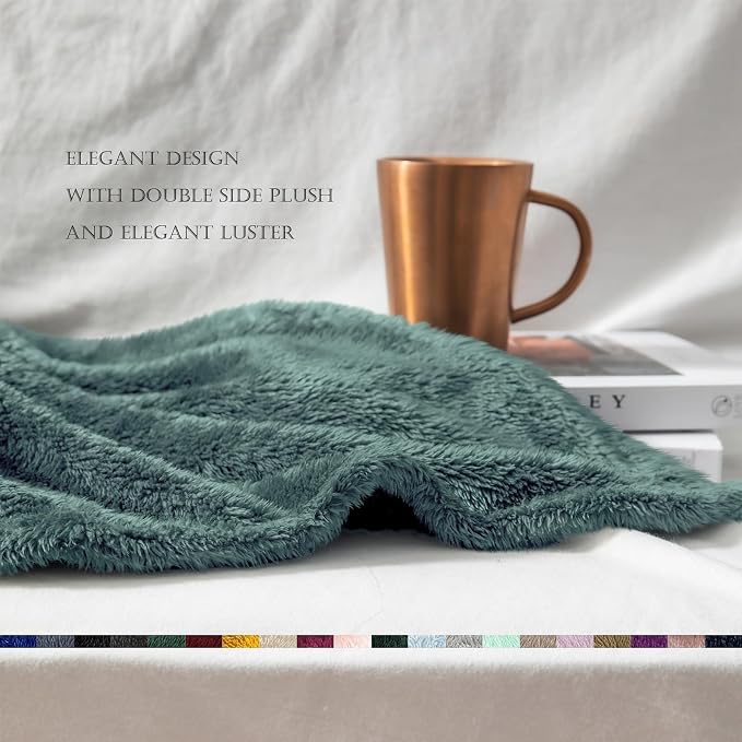 Exclusivo Mezcla Plush Fuzzy Fleece Throw Blanket Extra Large, Super Soft - Image 6