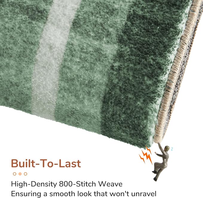 OPPODREAM Border Soft Area Rugs 6x9, Washable Green Rug - Image 5