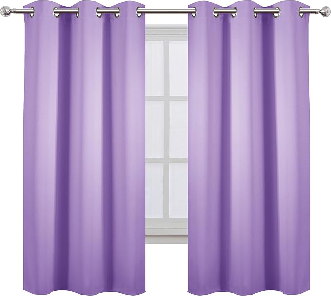 LEMOMO Blackout Curtains 38 x 54 inch/Lavender Curtains Set of 2 Panels/Thermal - Image 2