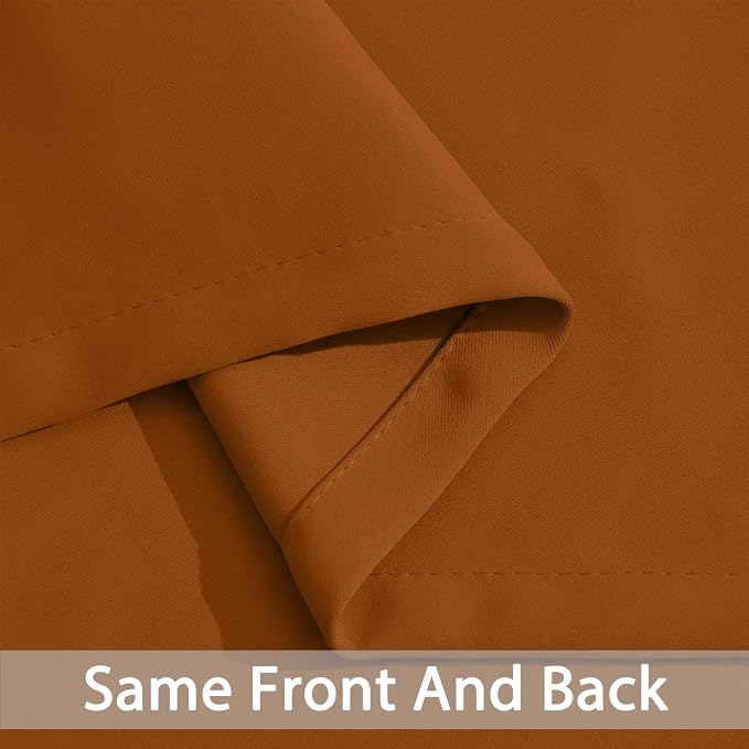 Yakamok Wide Thermal Blackout Patio Door Curtain Panel, Burnt Orange Grommet - Image 5