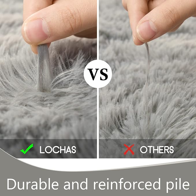 LOCHAS Area Rugs Fluffy Living Room Carpets - Image 5