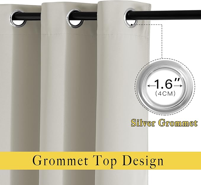 NICETOWN Room Darkening Window Curtains 72 inches Long, Thermal Insulated - Image 2