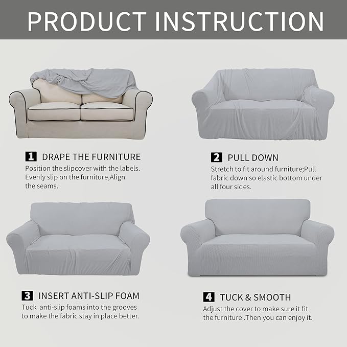 Easy-Going Stretch Loveseat Slipcover 1-Piece Sofa Cover Furniture Protector - Image 8