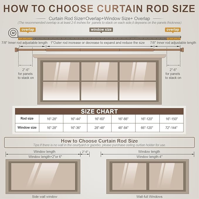 Lootkell Modern Brown Curtain Rods - Image 8
