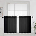OWENIE Short Sheer Curtains 24 Inches Long 2 Panels by OWENIE