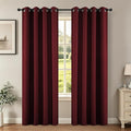 Joydeco Blackout Curtains for Bedroom 84 Inch Drapes 2 Panels Burgundy | by JOYDECO