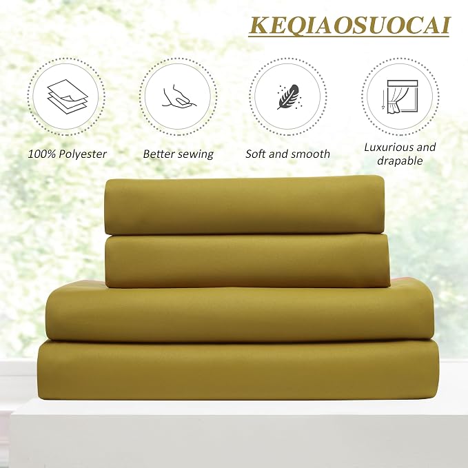 Yellow Pinch Pleated Curtains 92 Inch Length 2 Panels Set Noise Cancelling - Image 5
