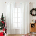 MIULEE 2 Panels Sheer Curtains for Living Room 54 X 72 Inches Ivory | Window by MIULEE