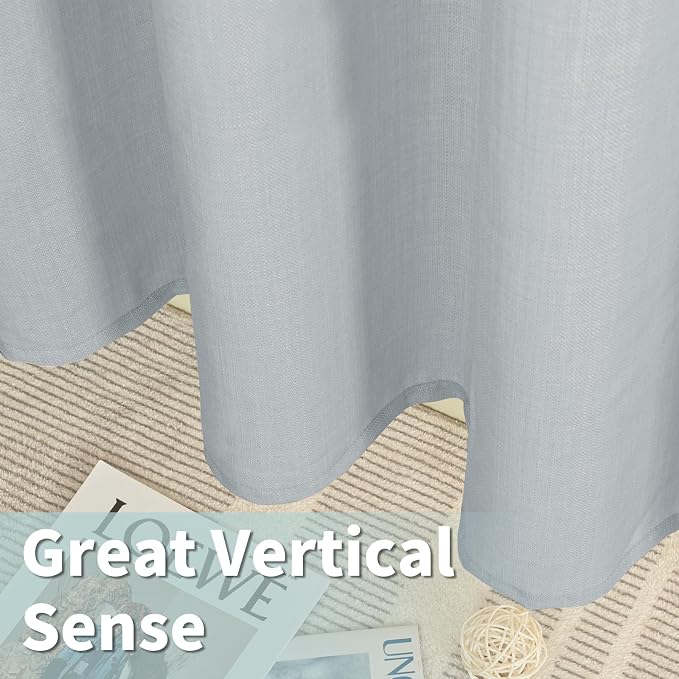 Light Filtering Faux Linen Curtains - Image 6