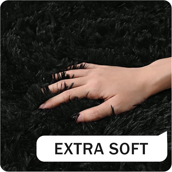 Amearea Shag Fluffy Area Rug for Bedroom Girls Living Room, Extra Soft and - Image 4