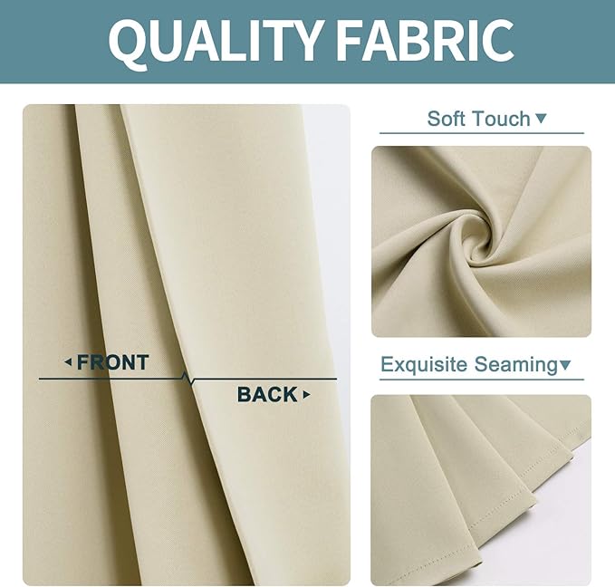 ChrisDowa Blackout Curtains 48 inches Long - Image 3