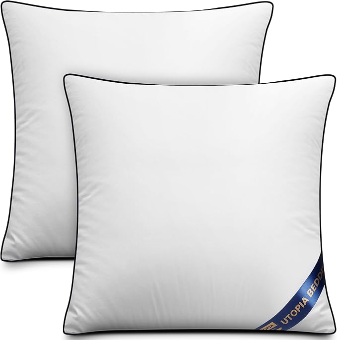 Utopia Bedding Throw Pillow Inserts, 16 x 16 Inches Decorative Indoor Pillows by UTOPIABEDDING