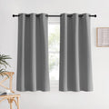 NICETOWN Silver Grey Bedroom Curtains 60 inch Length 2 Panels Set, Solid by NICETOWN