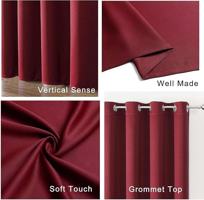 Joydeco Blackout Curtains for Bedroom 108 inch Long 2 Panels, Thermal Insulated - Image 7