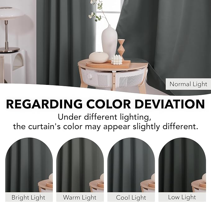 Deconovo Back Tab and Rod Pocket Short Blackout Curtains - Image 6