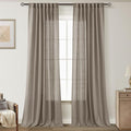 Taupe Linen Curtains 96 inches Long by Jolilight