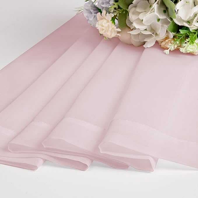 OWEINE Sheer Curtains 78 Inches Long 2 Panels Set, Rod Pocket Fimly Voile Solid - Image 8
