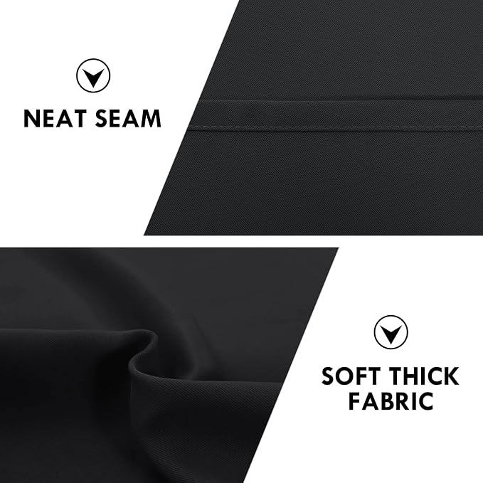 DWCN Black Blackout Curtains for Bedroom –Rod Pocket Thermal Insulated Room - Image 6
