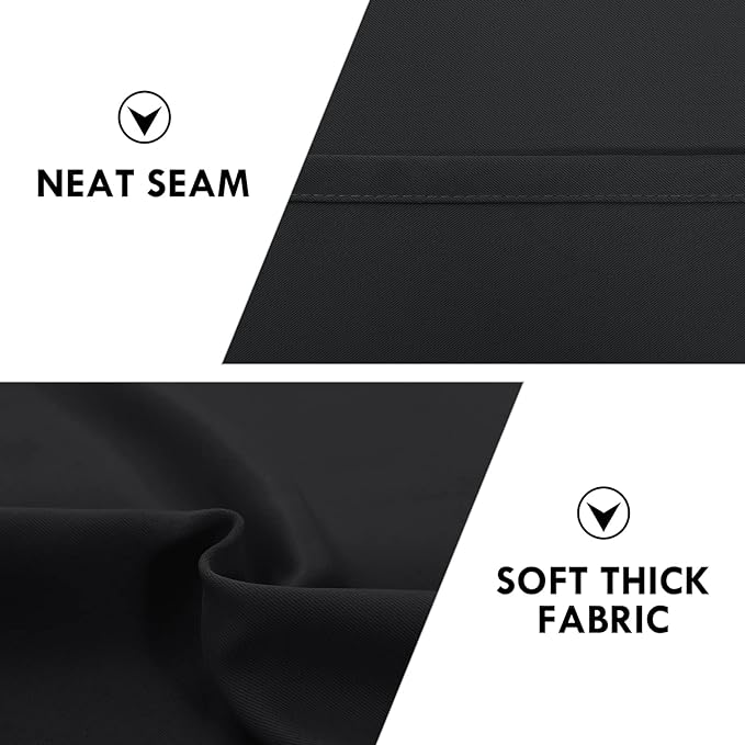 DWCN Black Room Darkening Blackout Curtains - Image 6