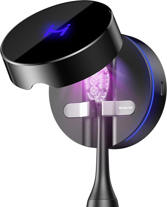 Toothbrush Holders for Bathroom,Smart Toothbrush Cleaner with Heat Dryer, Rechargeable Toothbrush Covers