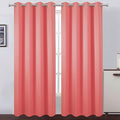 Blackout Curtains 66 x 95 inch/Coral Curtains Set of 2 Panels/Thermal Insulated by Lemomo