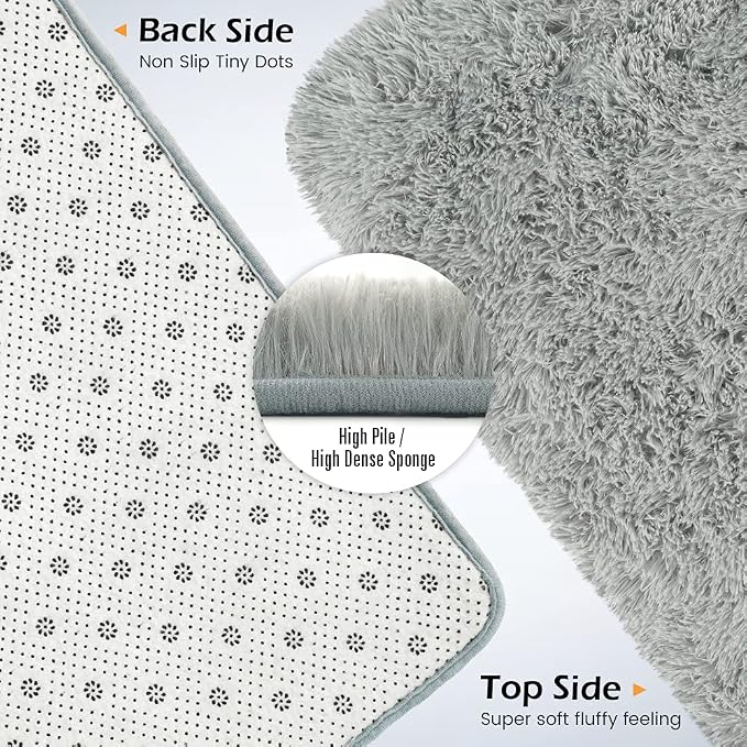 Amearea Premium Soft Fluffy Rug Modern Shag Carpet, Fuzzy Plush Rugs - Image 4